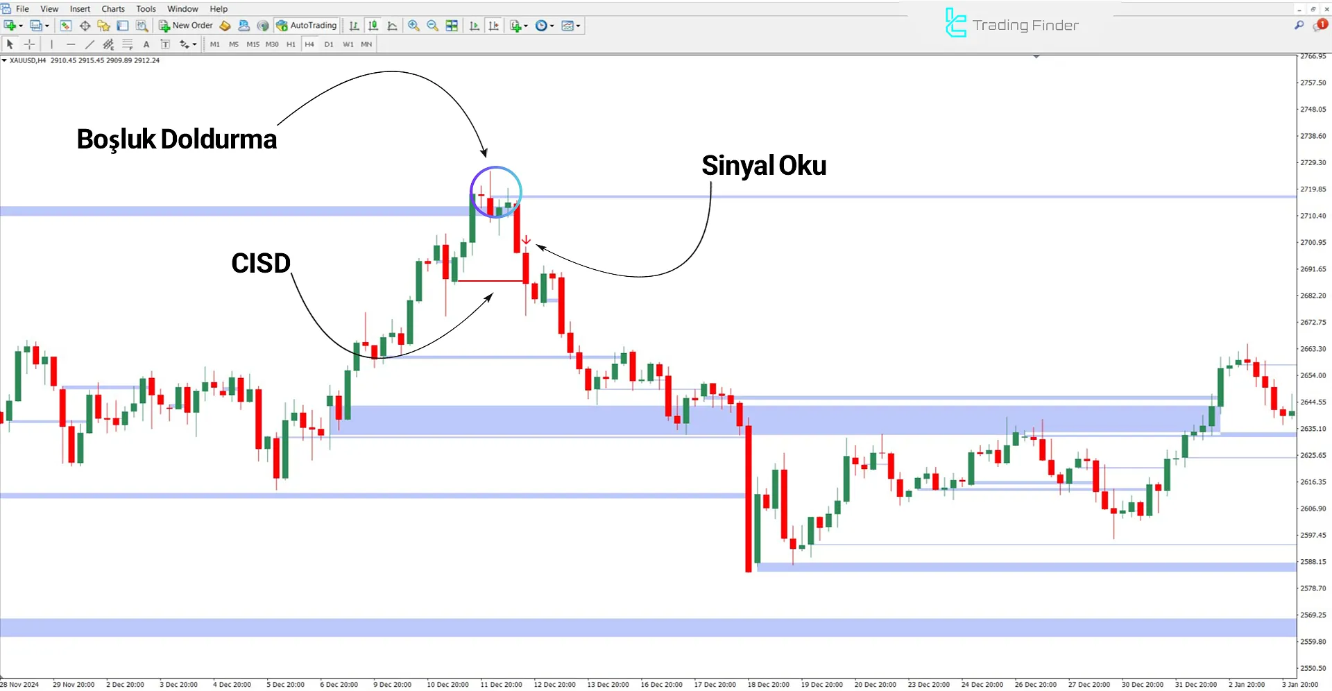 CISD - CSD + Opening Gaps Göstergesi MetaTrader 4 İndir - [TFlab] 2