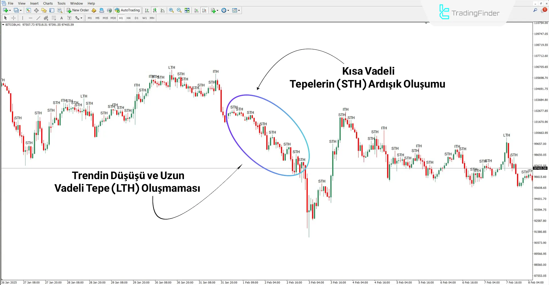 STH & ITH & LTH Göstergesi Düşüş Trendinde