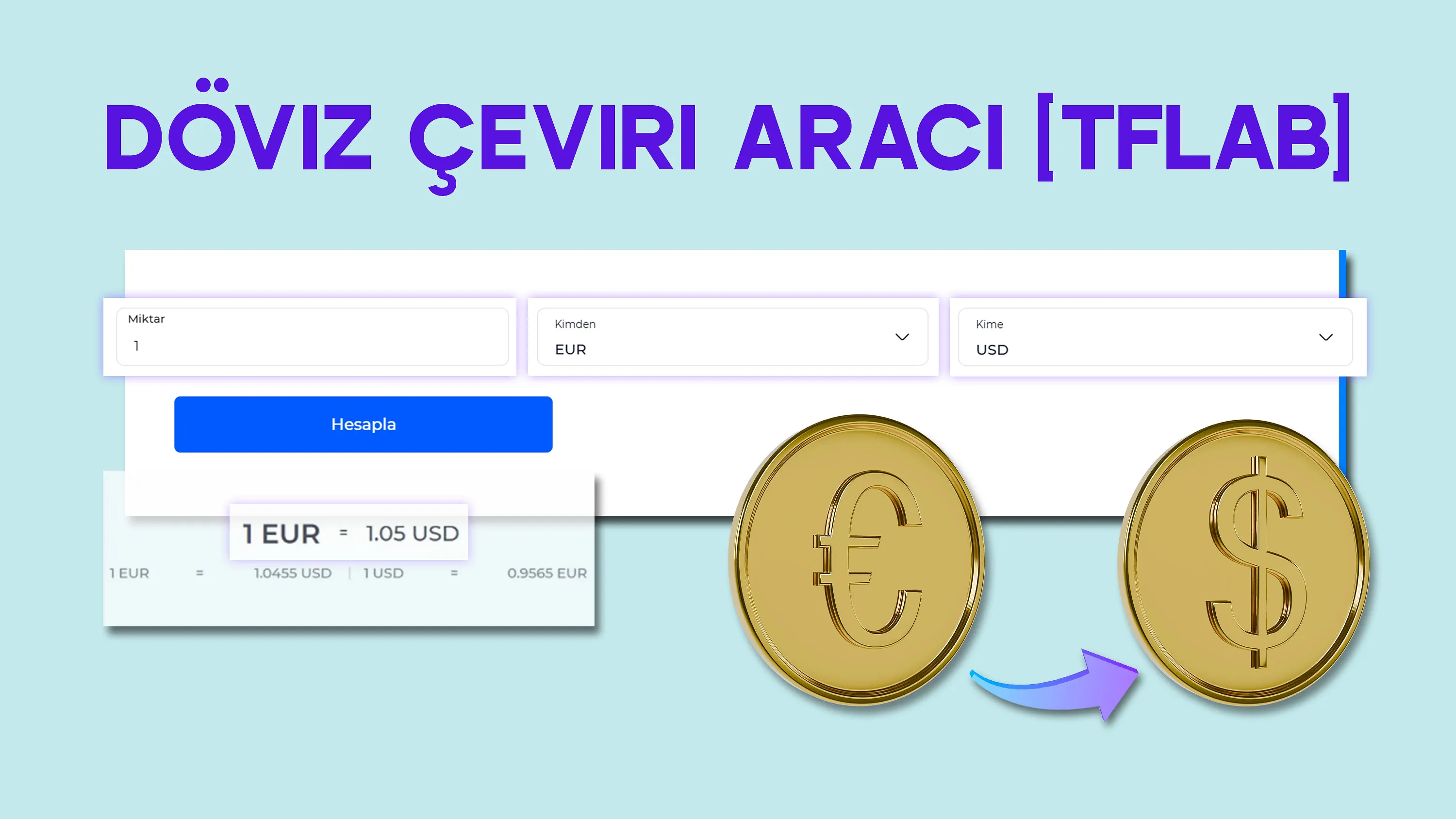 Döviz Çevirici - 24 Farklı Para Birimini Birbirine Dönüştürün