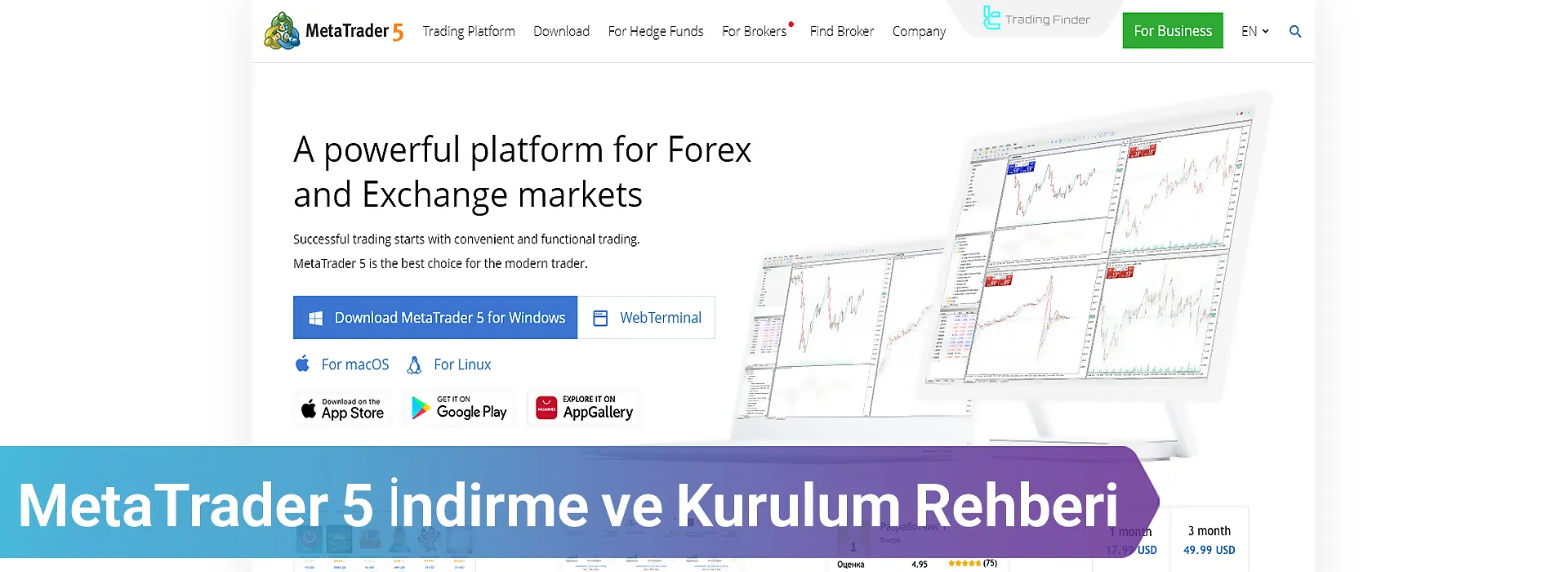 MetaTrader 5’i İndir ve Kur; Android, iOS, Mac, Windows için Kılavuz