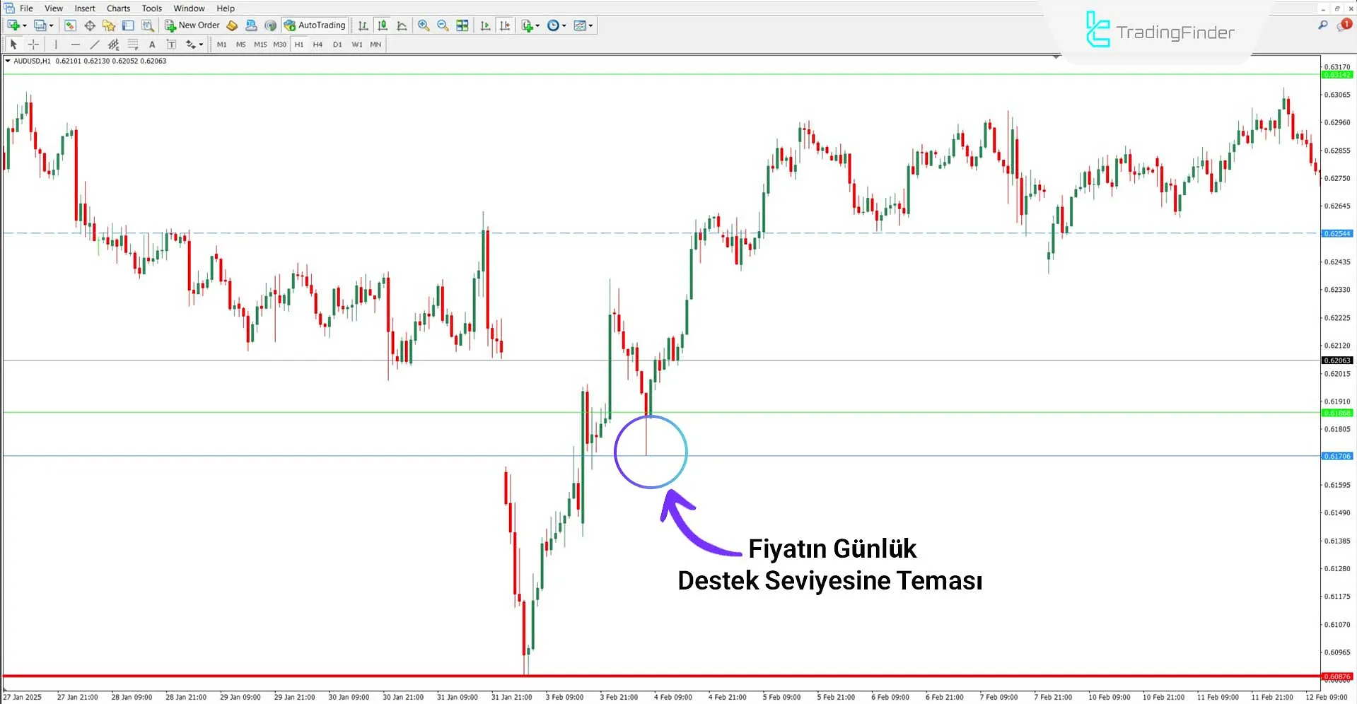 Custom High Low Göstergesi ile boğa trendi analizi