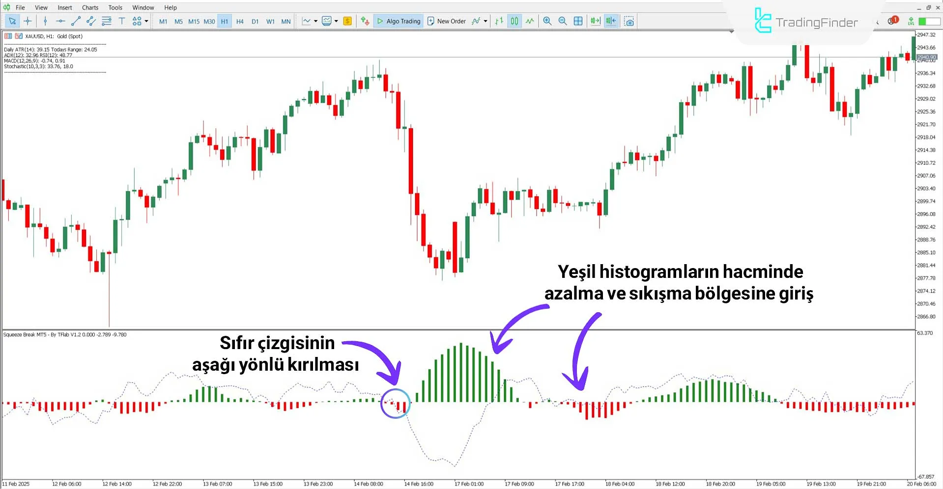 Squeeze Break Göstergesi ile Düşüş Trendinin Tespiti