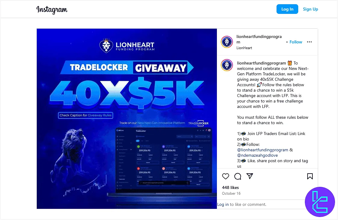 Lionheart Funding Program Instagram