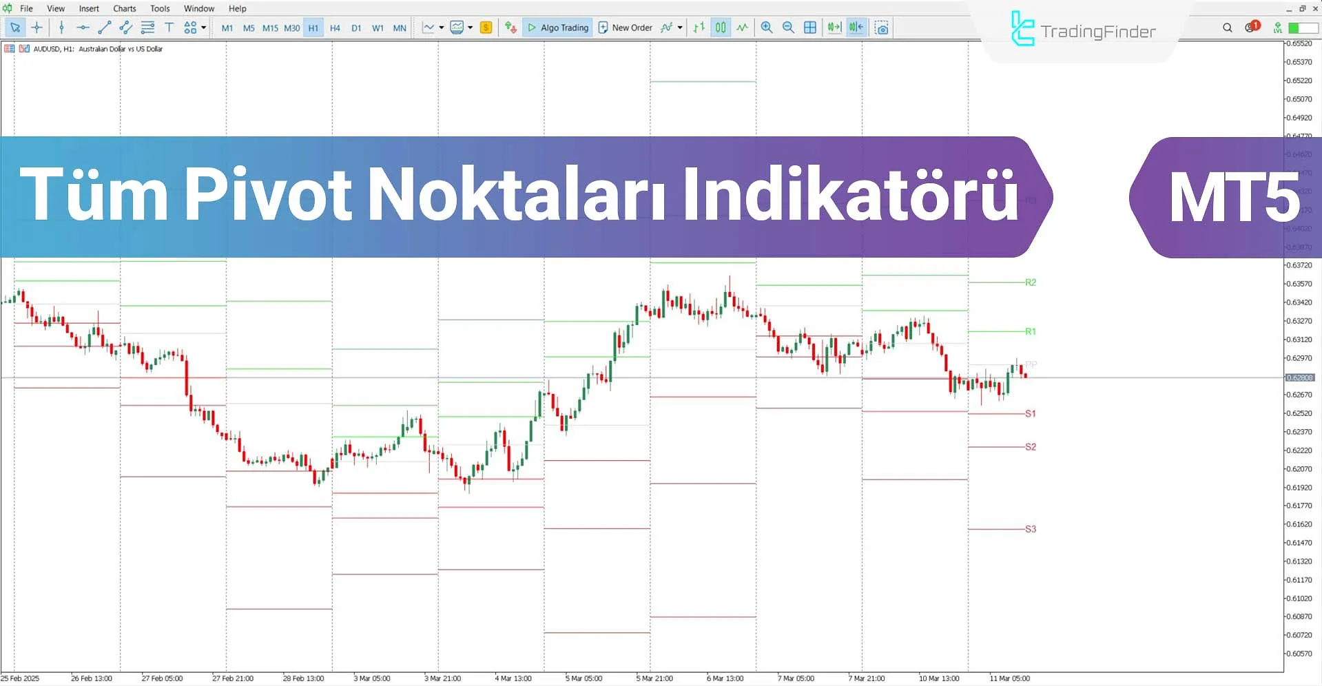 Tüm Pivot Noktaları Göstergesi MT5 İçin İndirme - Ücretsiz - [TFlab]