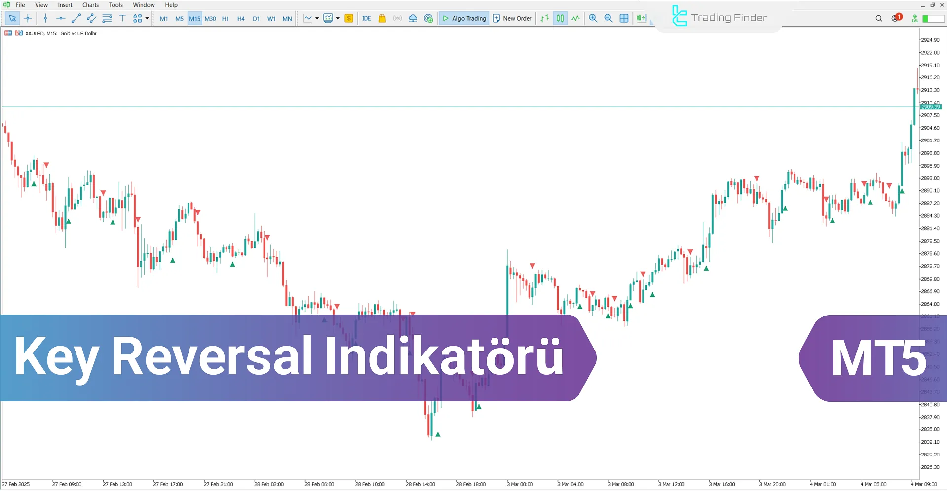 Key Reversal Göstergesi MetaTrader 5 için İndir - [TradingFinder]