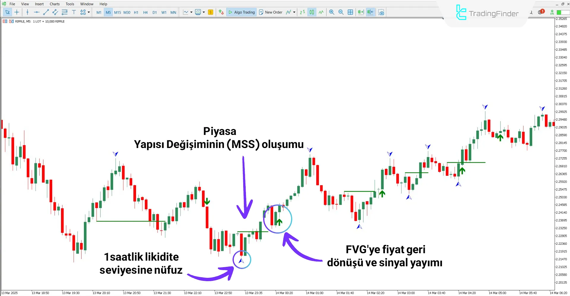 Son Model İndikatörü ile yükselen trend analizi