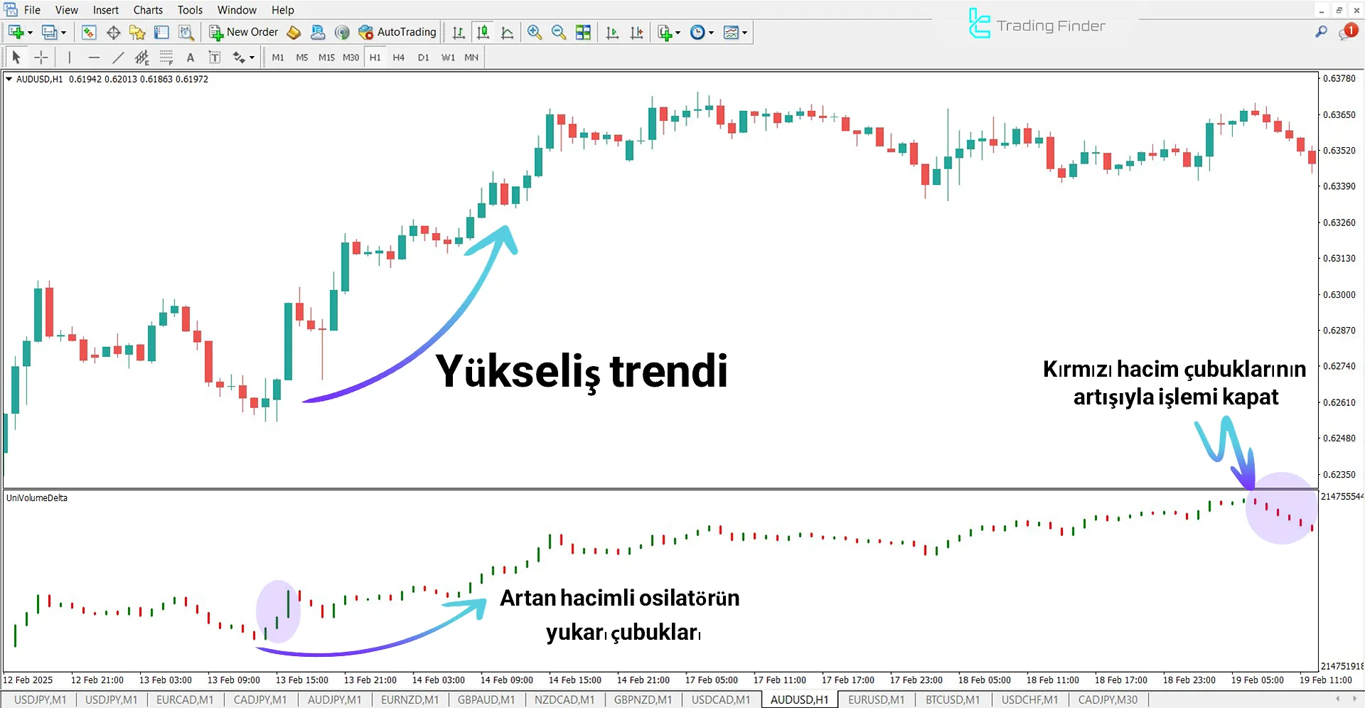 Uni Volume Delta Göstergesi Yükseliş Trendinde