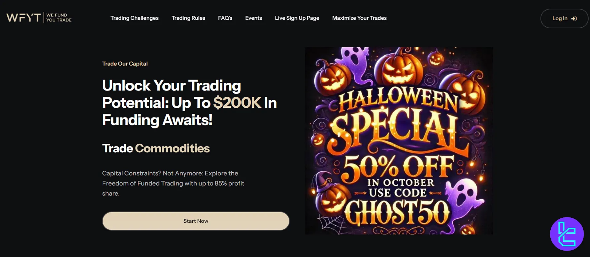 We Fund You Trade Cadılar Bayramı indirimi