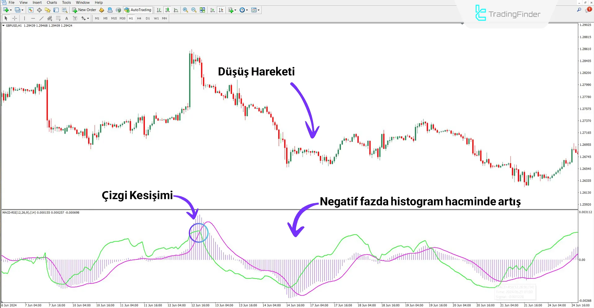 Düşüş trendinde MACD ve RSI performansı