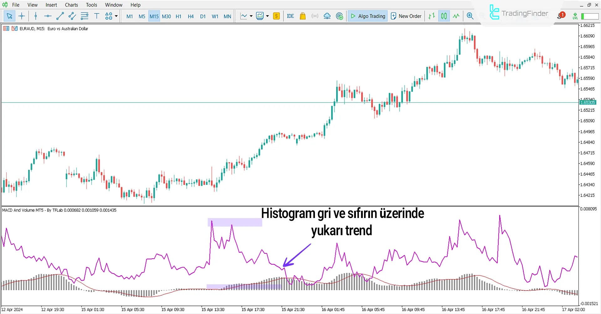MACD ve Hacim Göstergesi MetaTrader 5 için - İndir Ücretsiz - [TFlab] 1