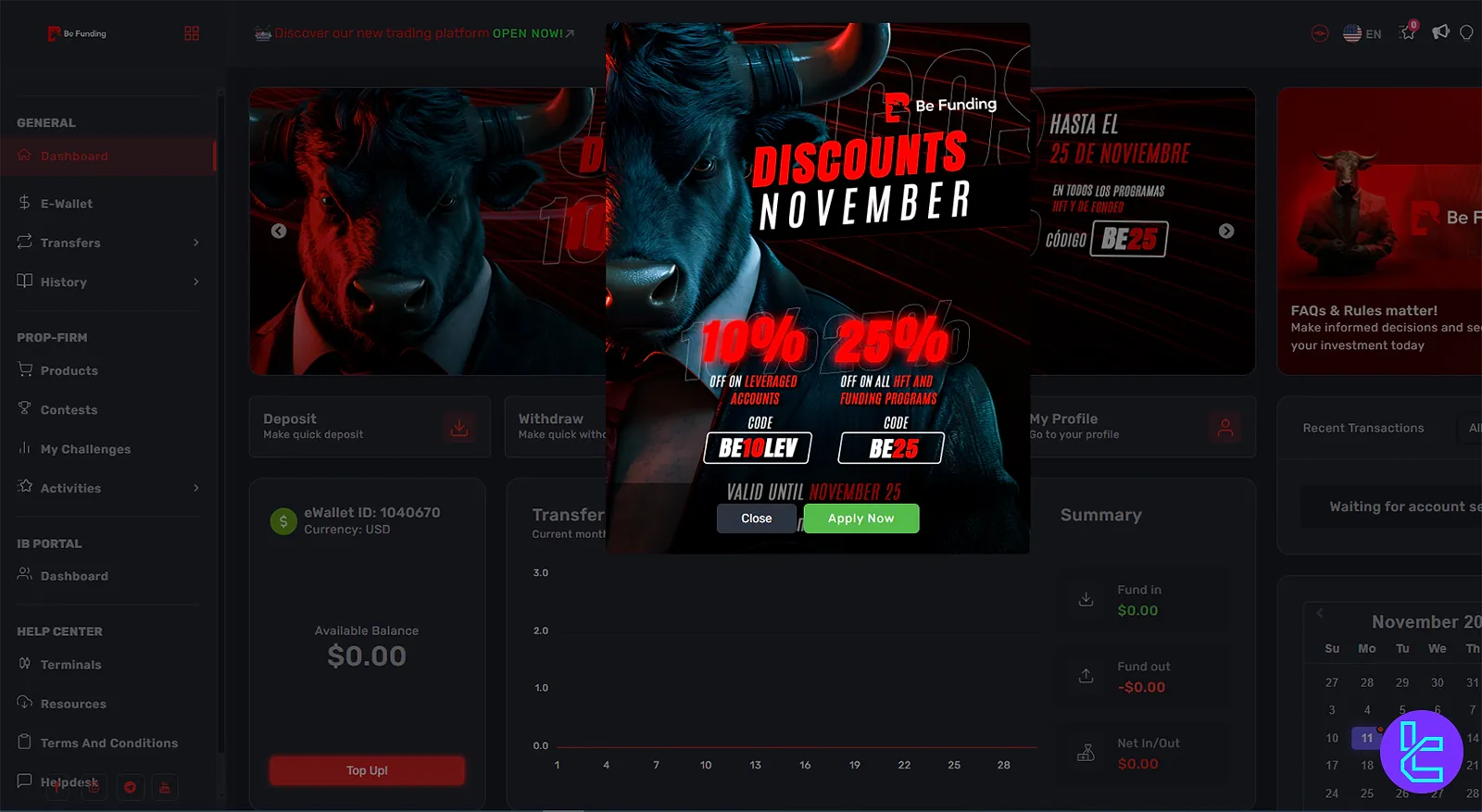 Be Funding'in programlarında indirimler