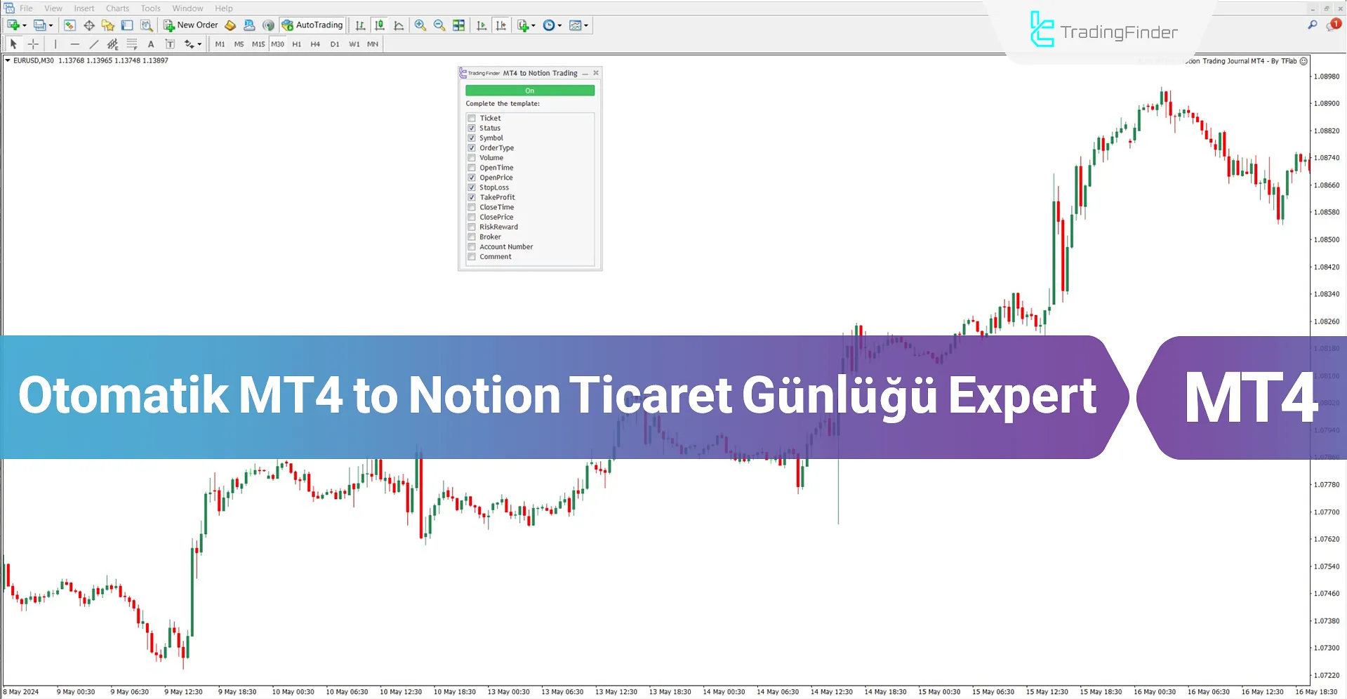 Otomatik MT4 to Notion Ticaret Günlüğü Expert for MT4 İndir – Ücretsiz – [TFlab]
