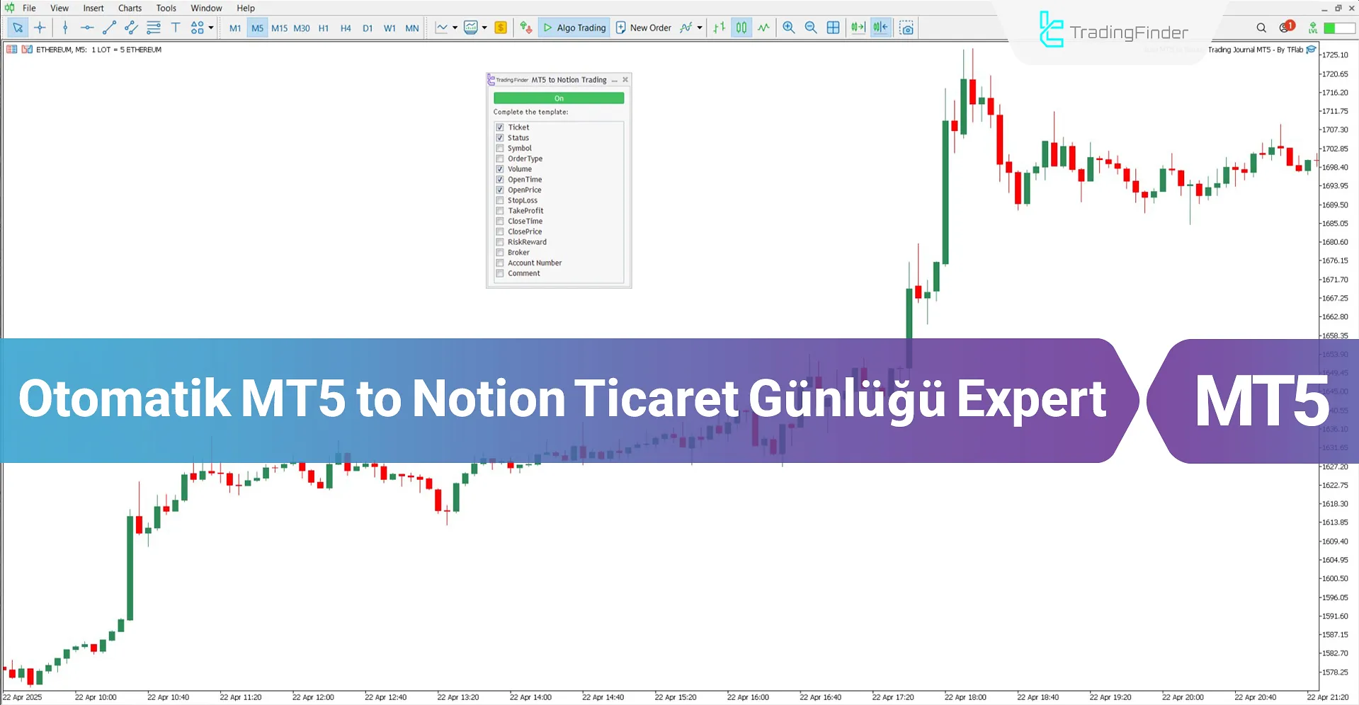 Otomatik MT5 to Notion Ticaret Günlüğü Expert for MT5 İndir – Ücretsiz – [TFlab]