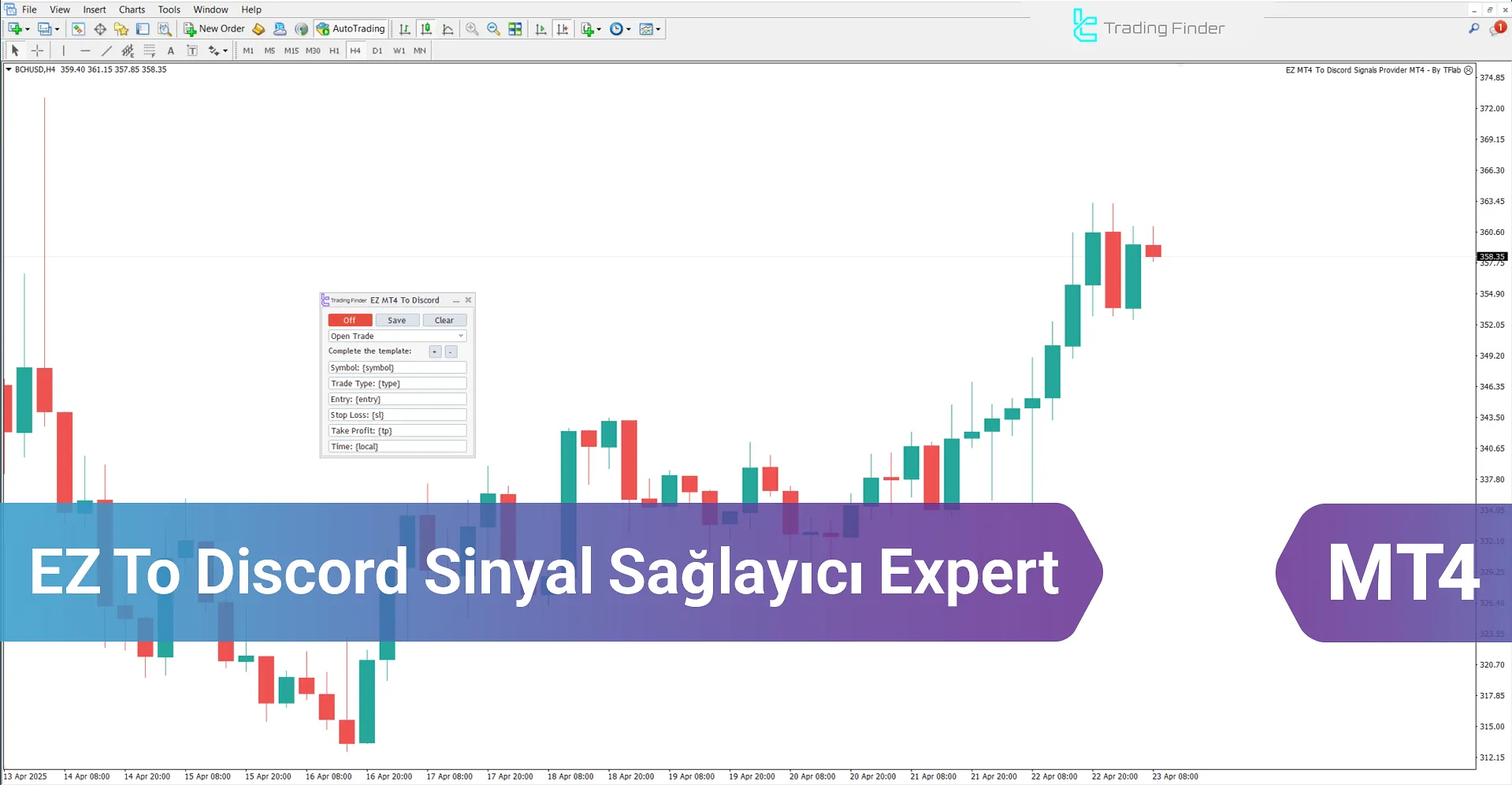 EZ To Discord Sinyal Sağlayıcı Expert MetaTrader 4 İndir - [TradingFinder]