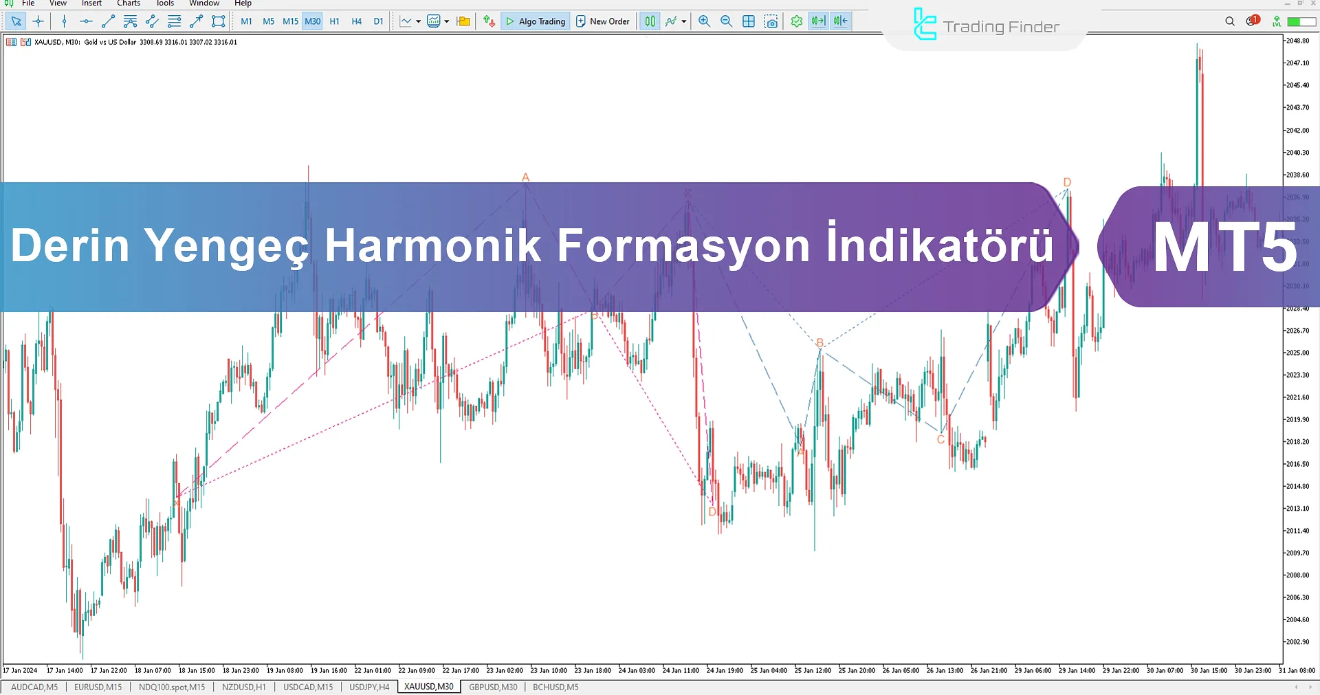 Derin Yengeç Harmonik Patern Göstergesi MT5 - Ücretsiz İndir