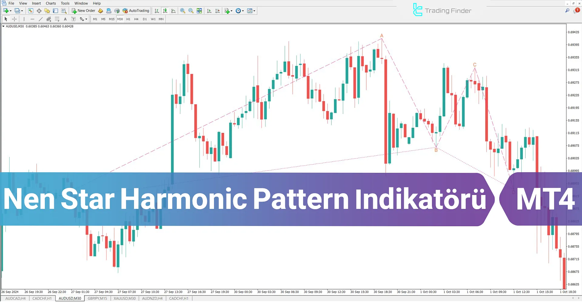 Nen Star Harmonic Pattern Göstergesi MT4 İndir - [TradingFinder]