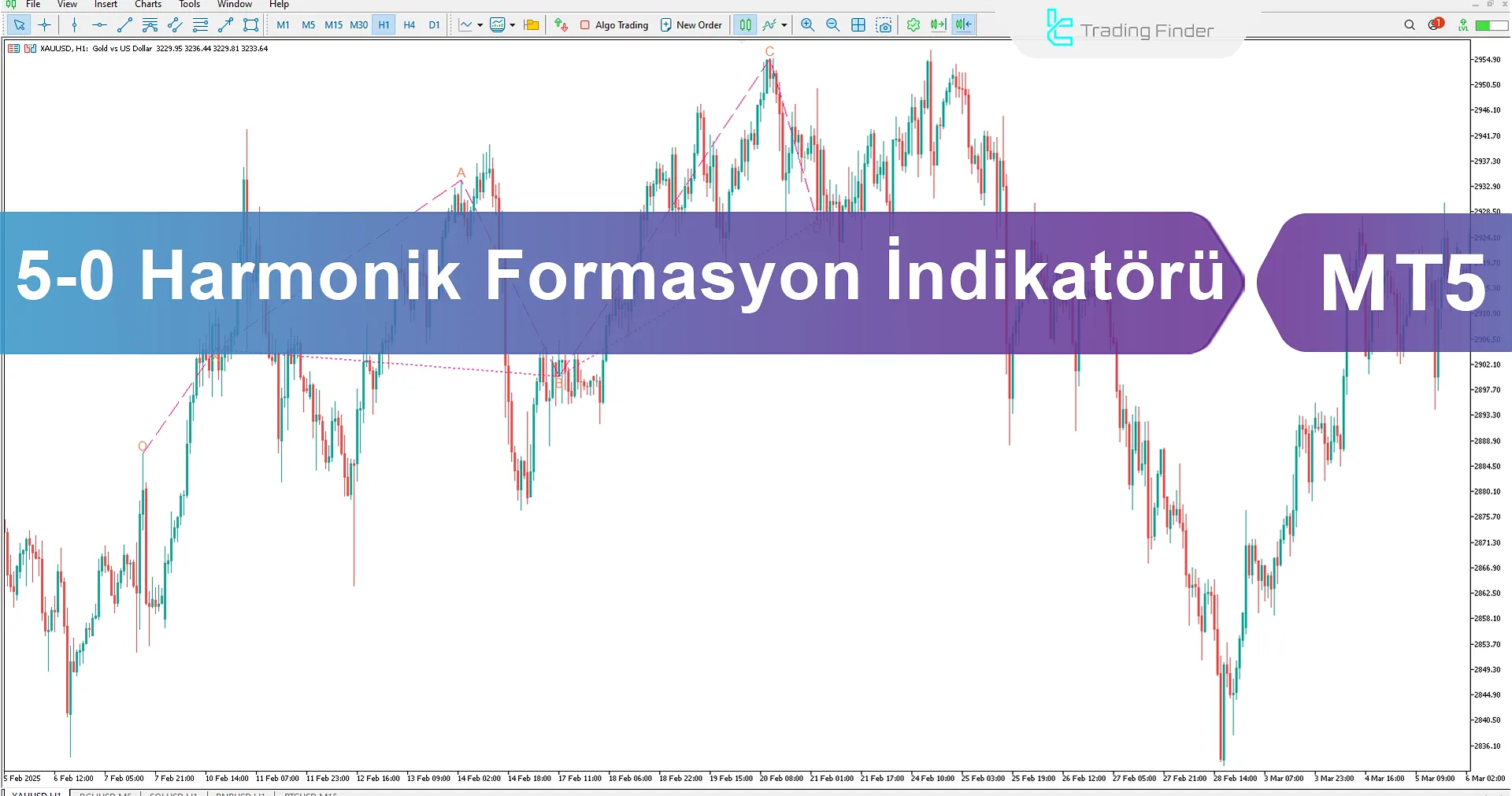 5-0 Harmonik Desen Göstergesi MetaTrader 5 İndir  -  [Trading Finder]