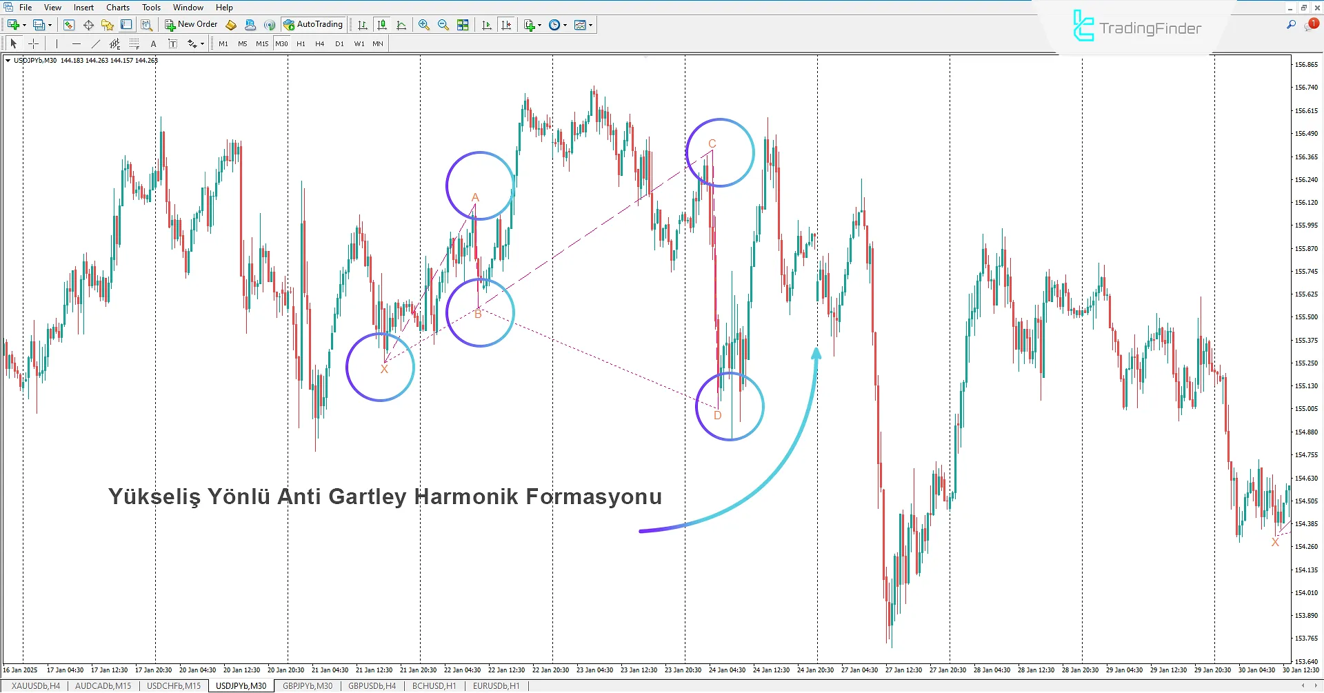 Anti-Gartley Harmonik Desen Göstergesi MT4 İndir - [TradingFinder] 1