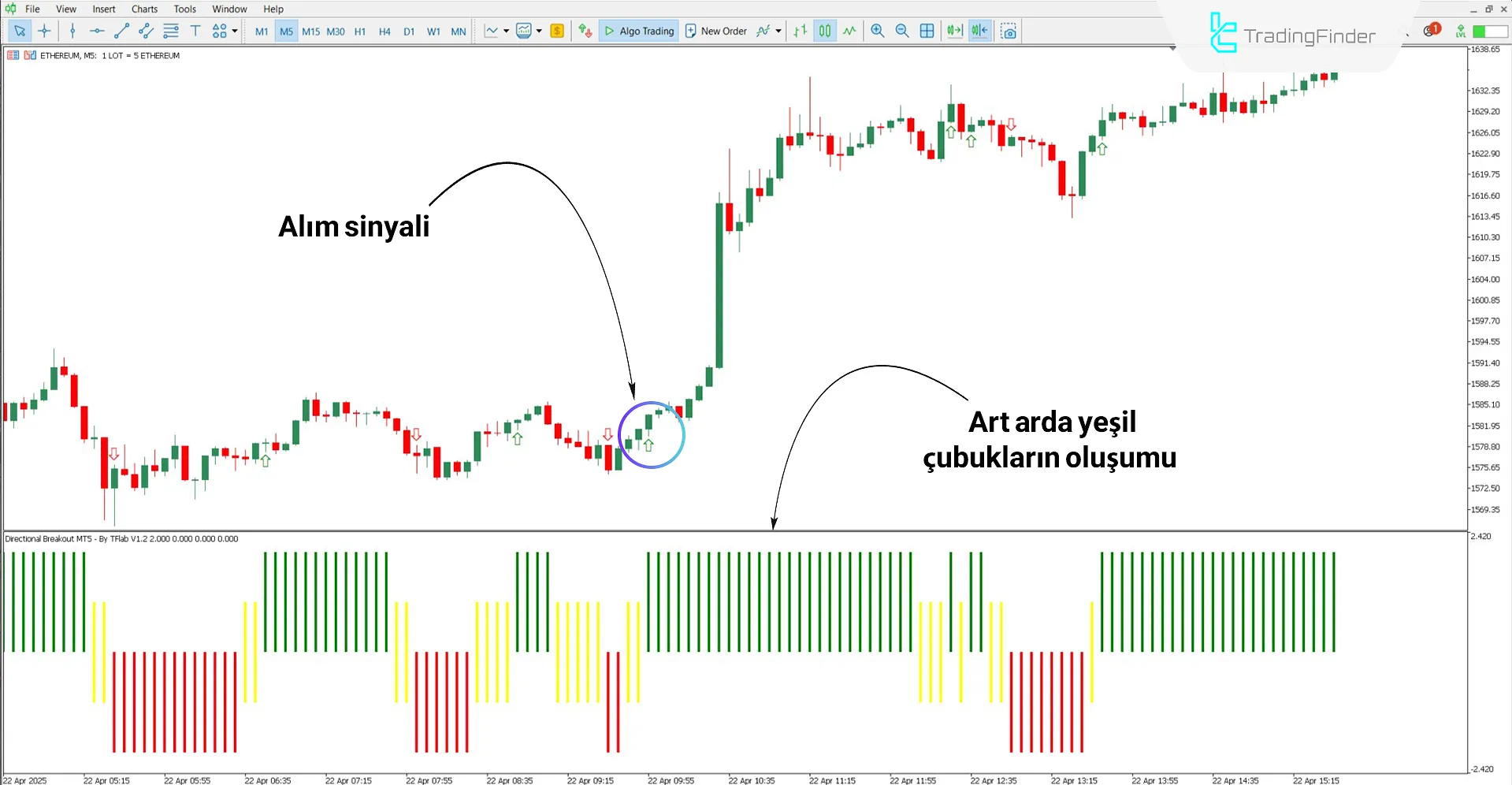 Directional Breakout Göstergesi ile Yükseliş Trendinin Analizi