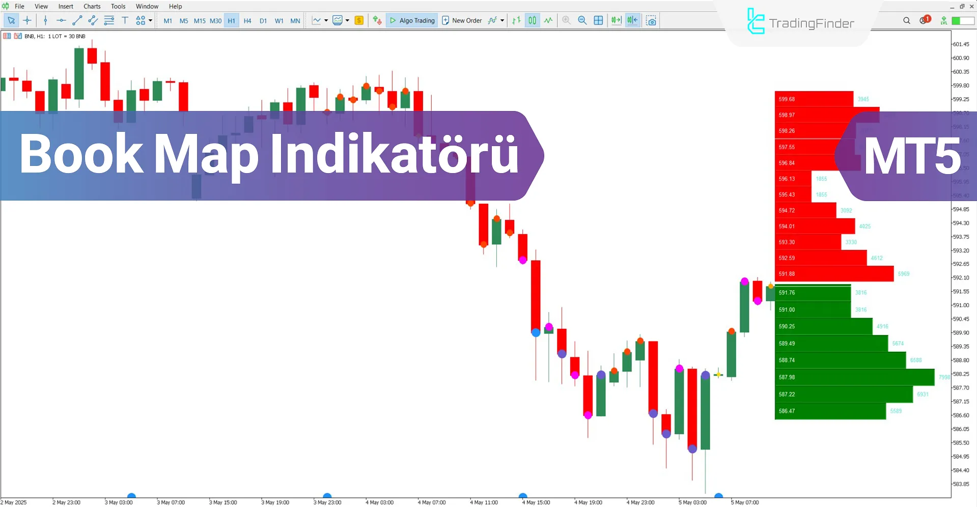 Book Map Göstergesi MT5 için İndir – Ücretsiz – [TradingFinder]