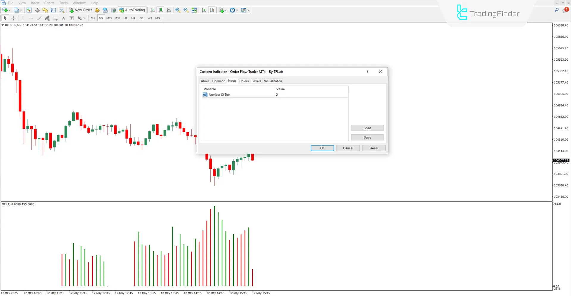 Order Flow Trader ayarlarına genel bakış