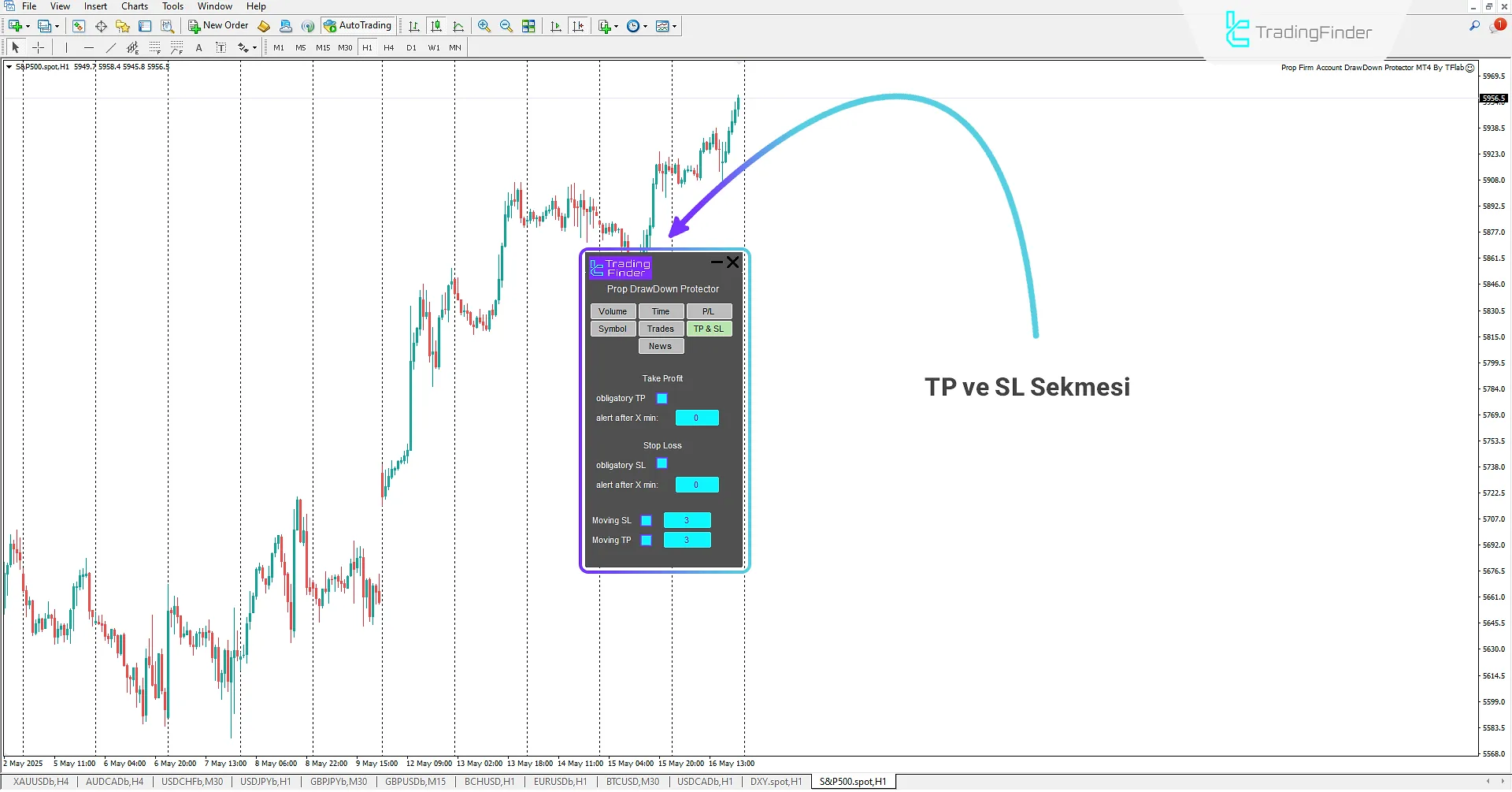 TP & SL Sekmesi (Take Profit & Stop Loss)