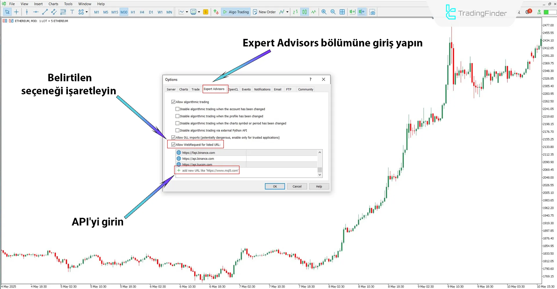 KuCoin Spot'u MT5'e Bağlama Servisini İndirin – [TradingFinder] 1