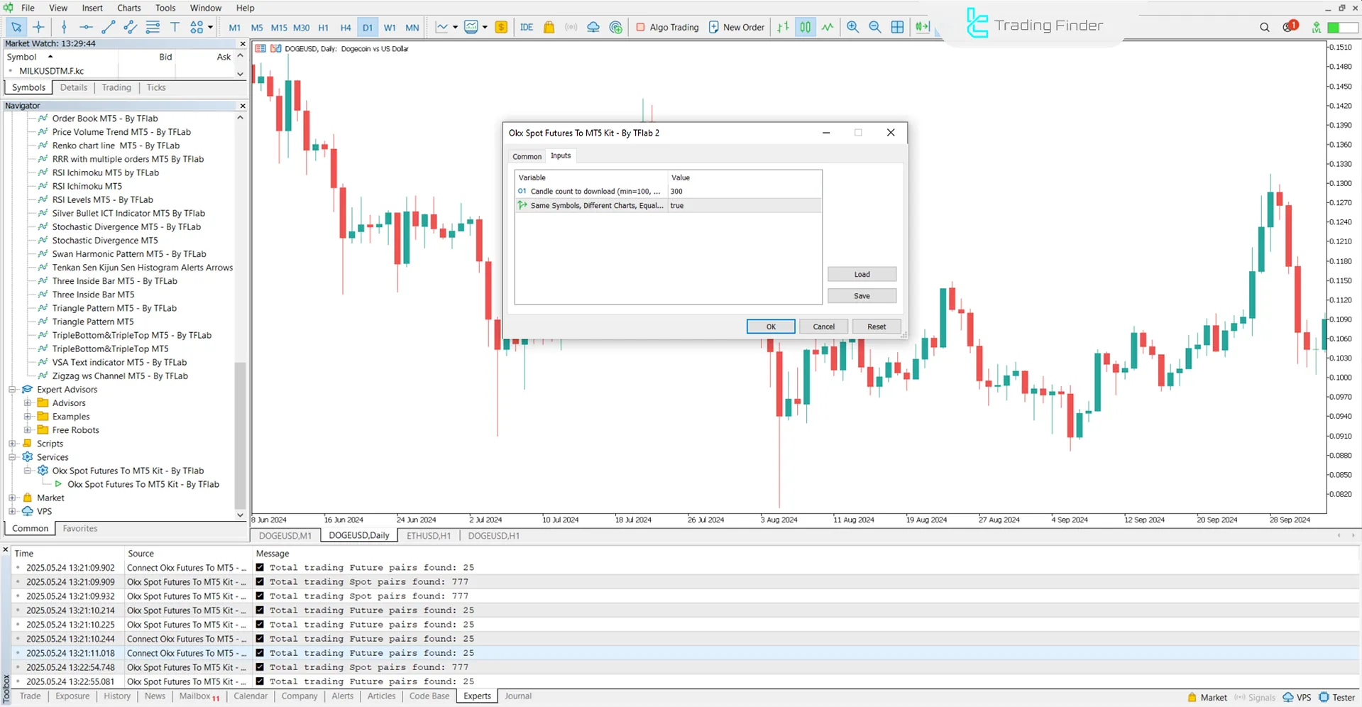 OKX Spot ve Futures  Bağlayın Expert MetaTrader 5 İndir - [TradingFinder] 3