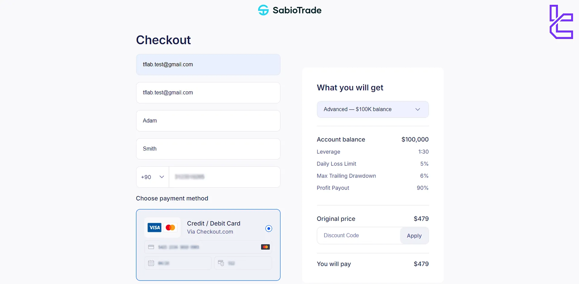 SabioTrade meydan okuma satın alma