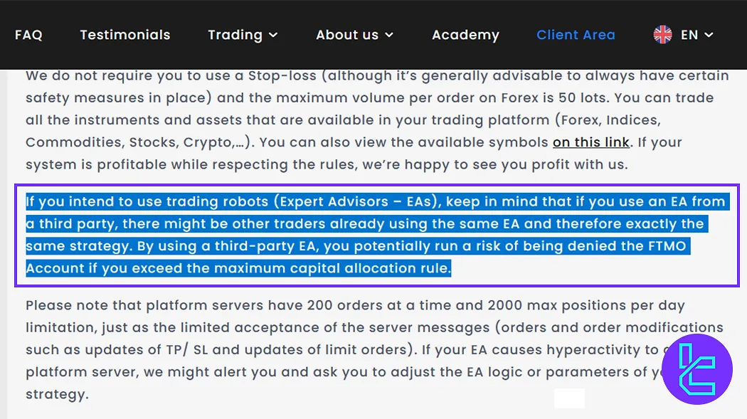 FTMO EA Kullanımı Kuralı