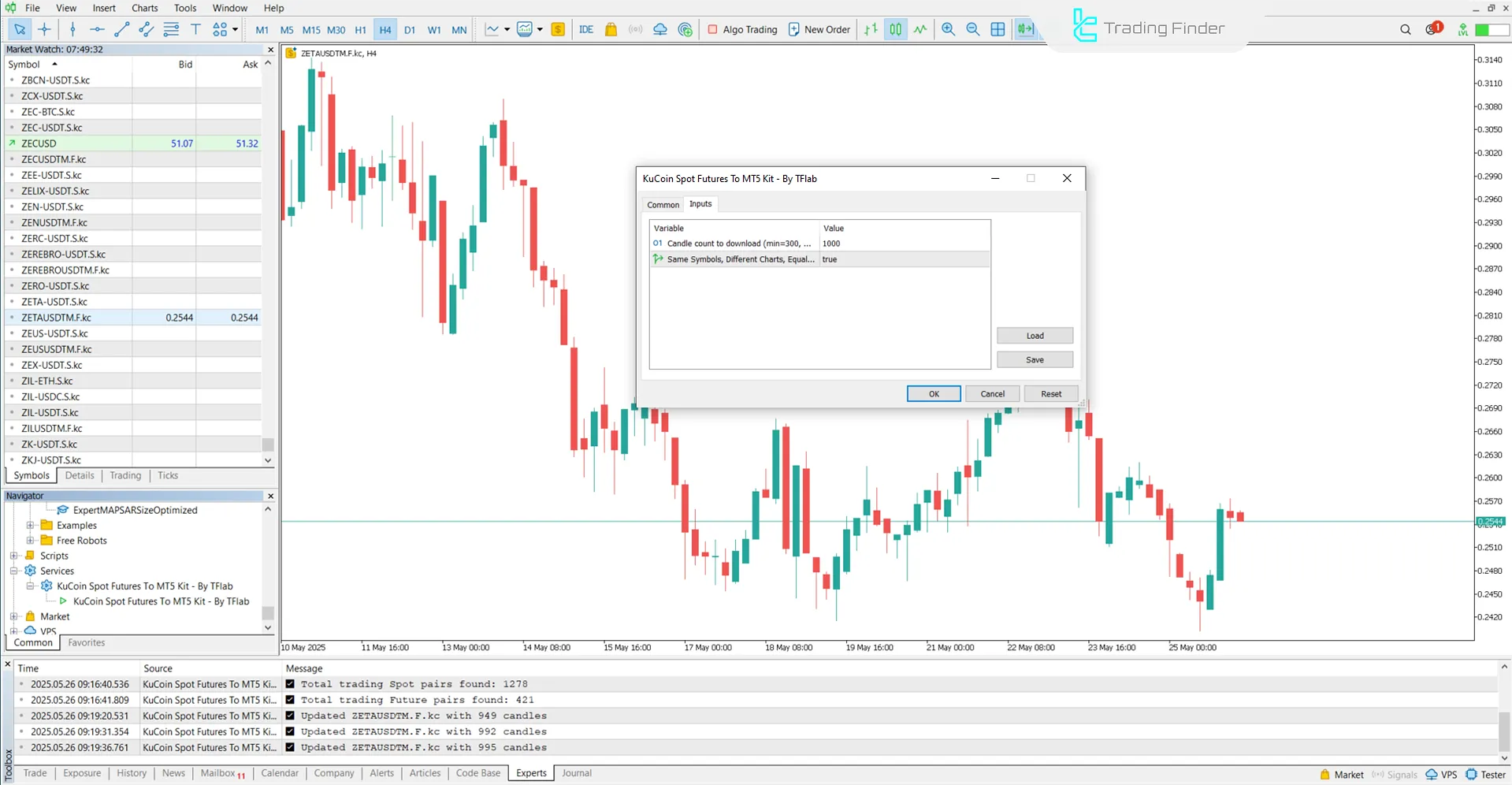 KuCoin Spot ve Futures  Bağlayın Expert MT5 İndir - [TradingFinder] 3