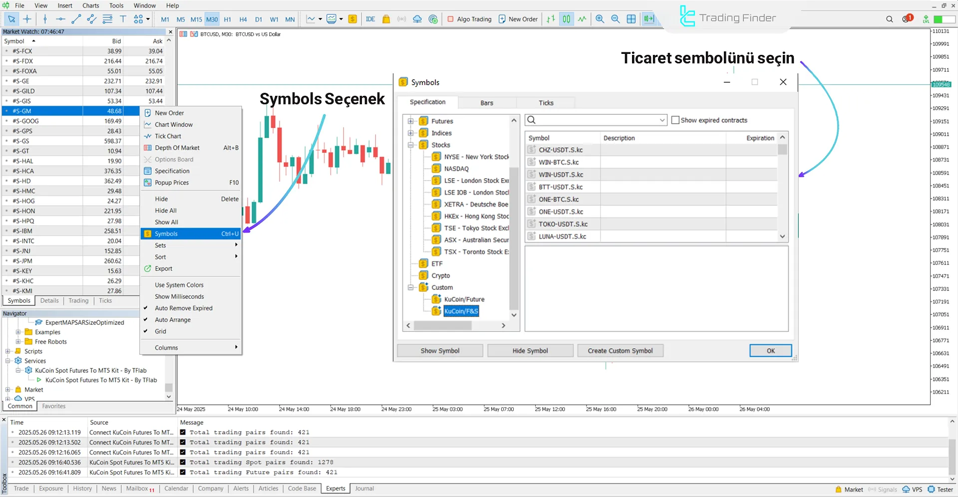KuCoin Spot ve Futures  Bağlayın Expert MT5 İndir - [TradingFinder] 2