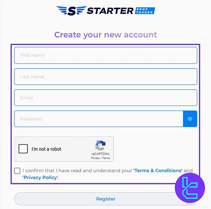 Starter Prop Trader Kaydı