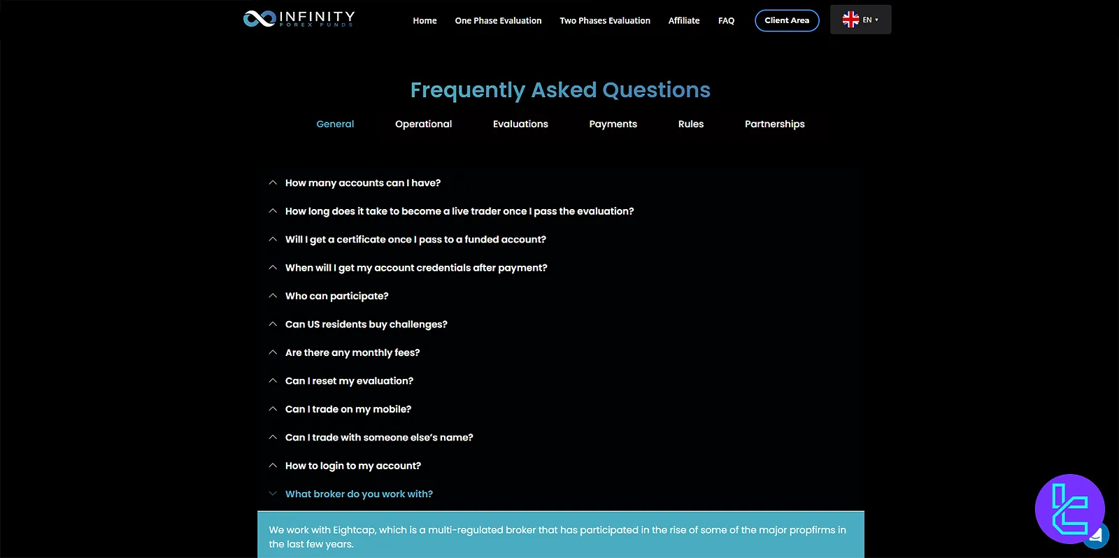 Infinity Forex Fund'nda eğitim içeriği