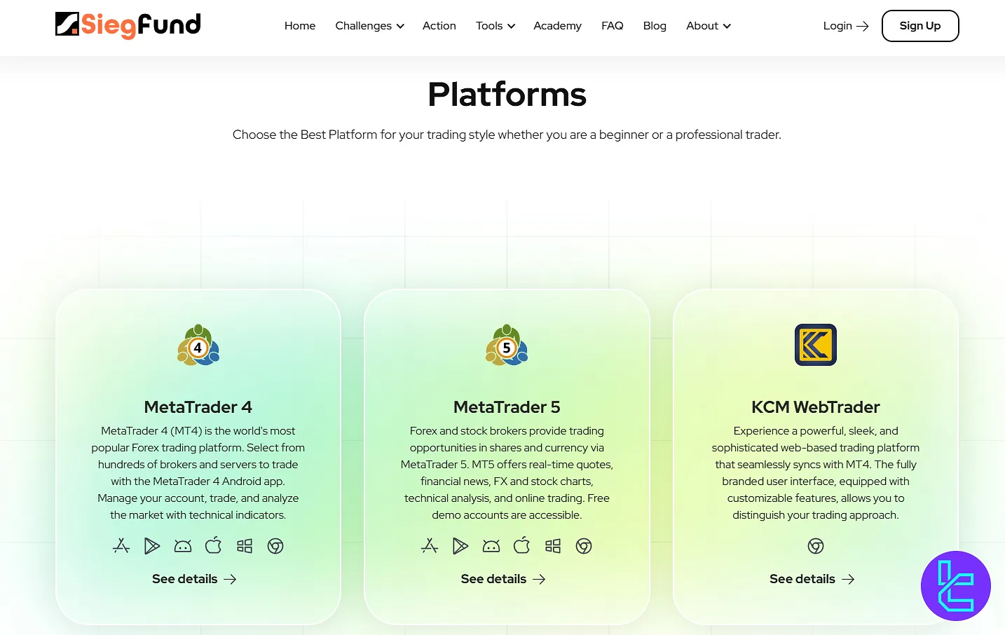 Sieg Fund platformları