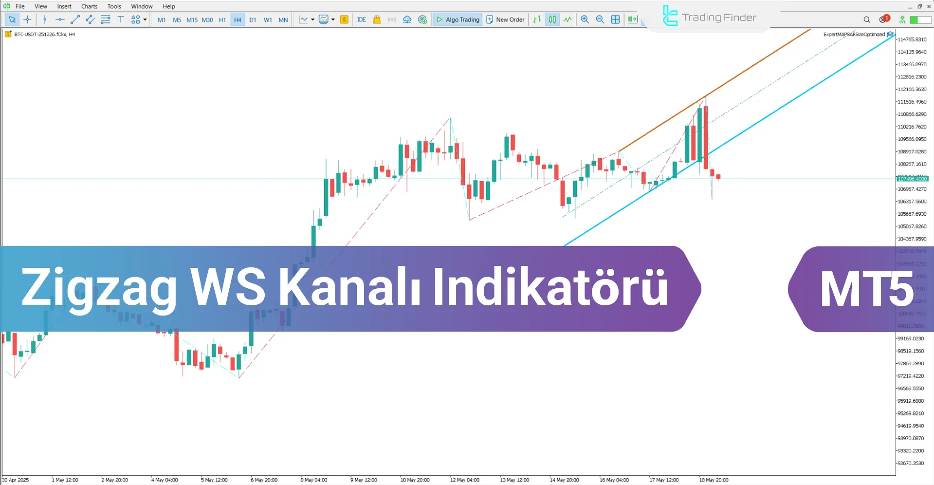 Zigzag Kanal WS Göstergesi MetaTrader 5 – İndir - [TradingFinder]
