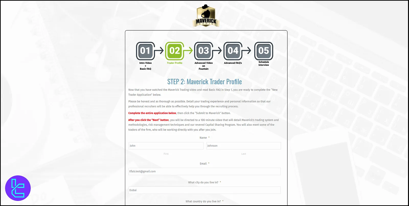 MaverickTrading için Kayıt