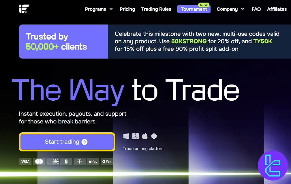 Instant Funding kayıt