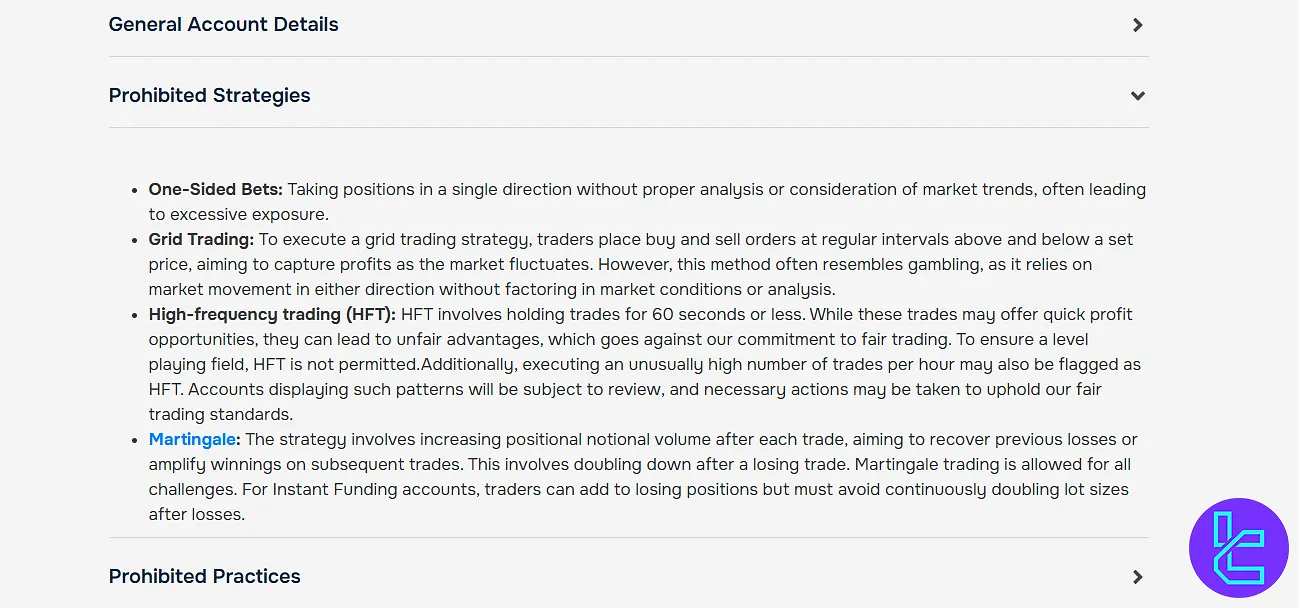 Instant Funding kurallar
