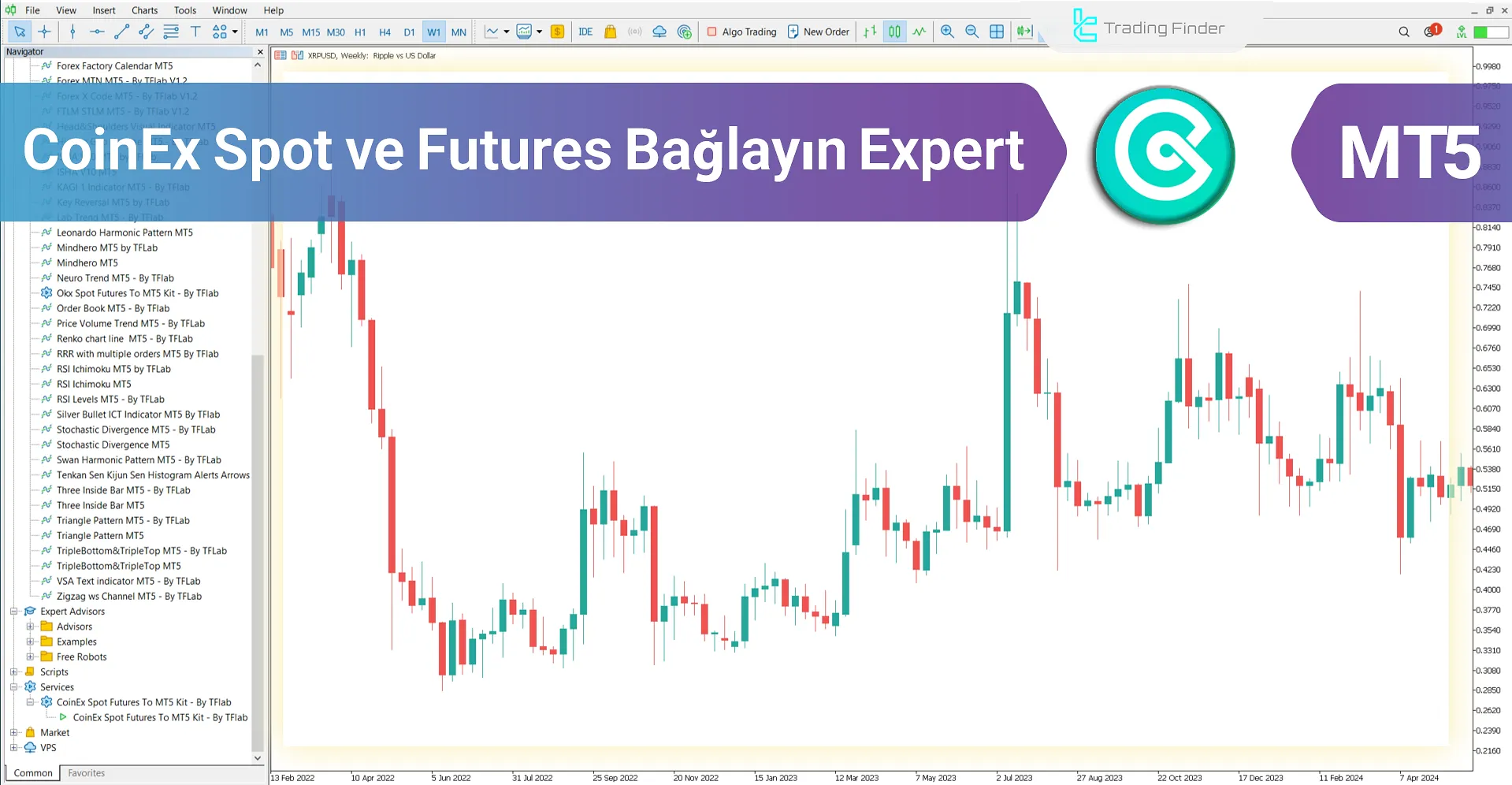 CoinEX Spot ve Futures  Bağlayın Expert MetaTrader 5 İndir - [TradingFinder]