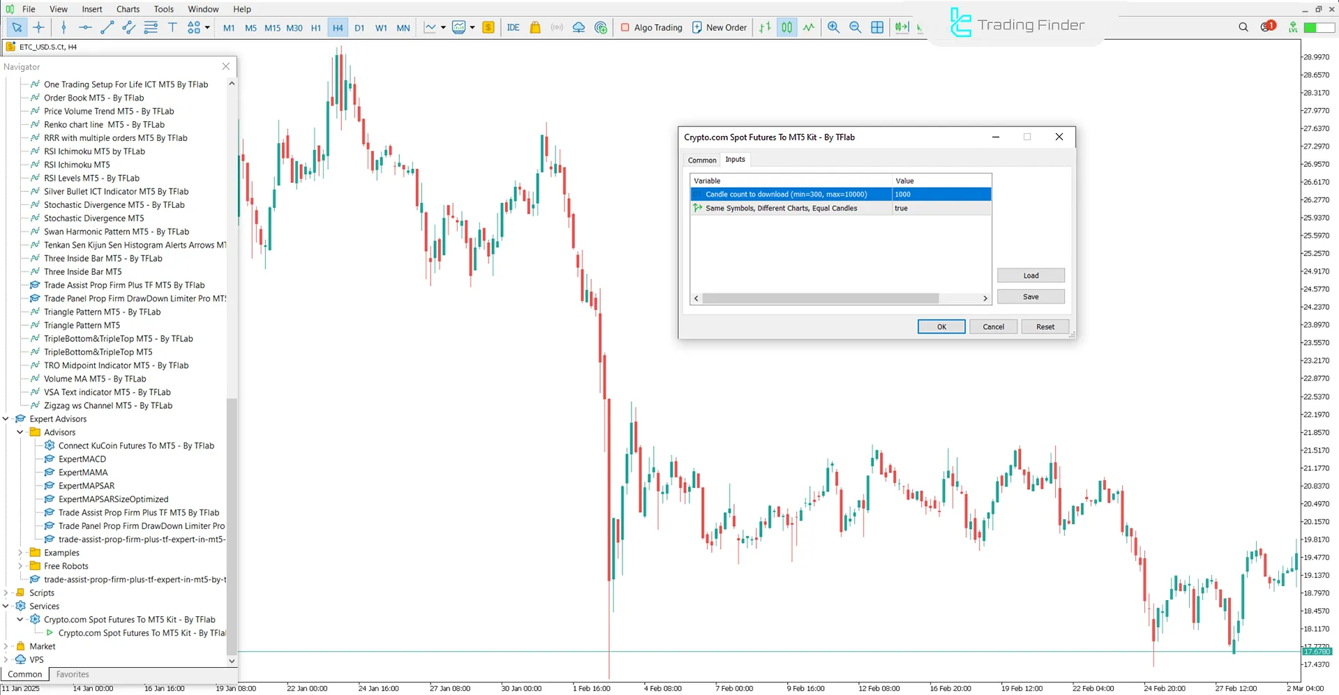 Crypto.com Spot ve Futures Uzman Danışmanı ayar görünümü