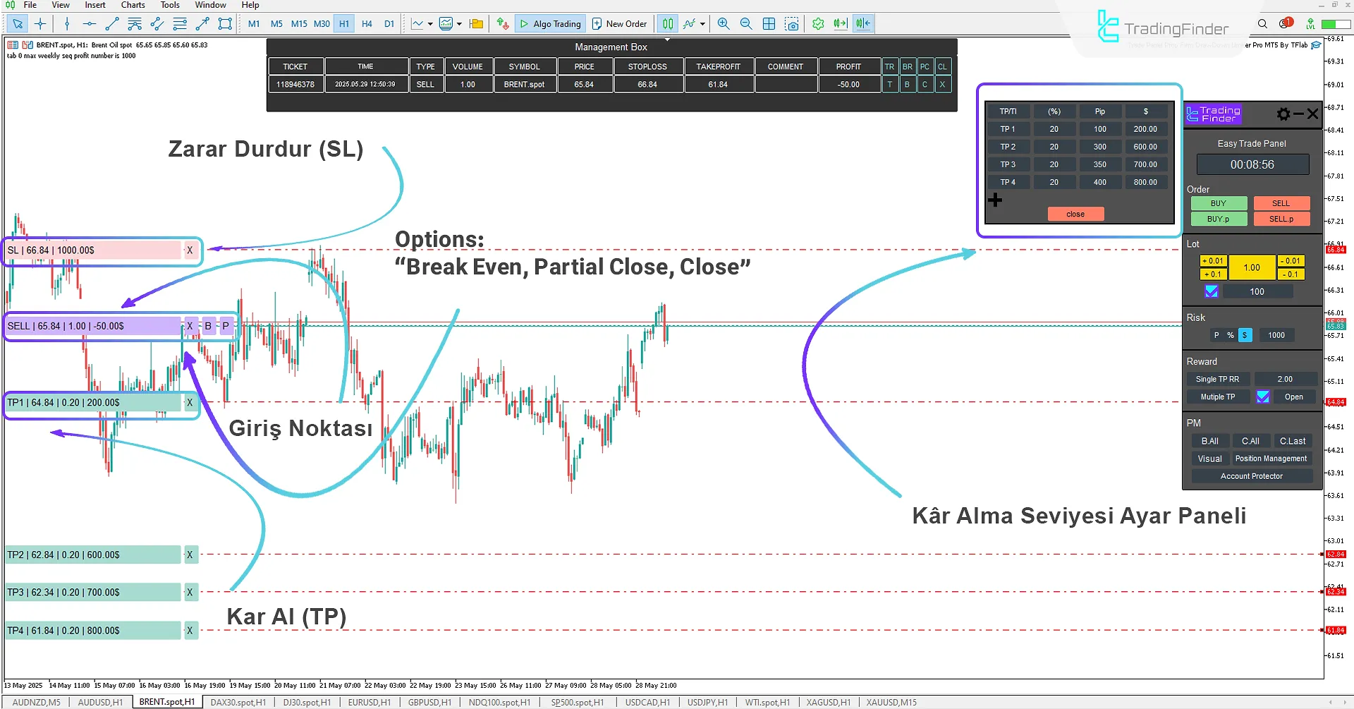 Forex Ticaret Yönetimi Expert (Trade Panel Prop Drawdawn Limiter) MT5 için 3