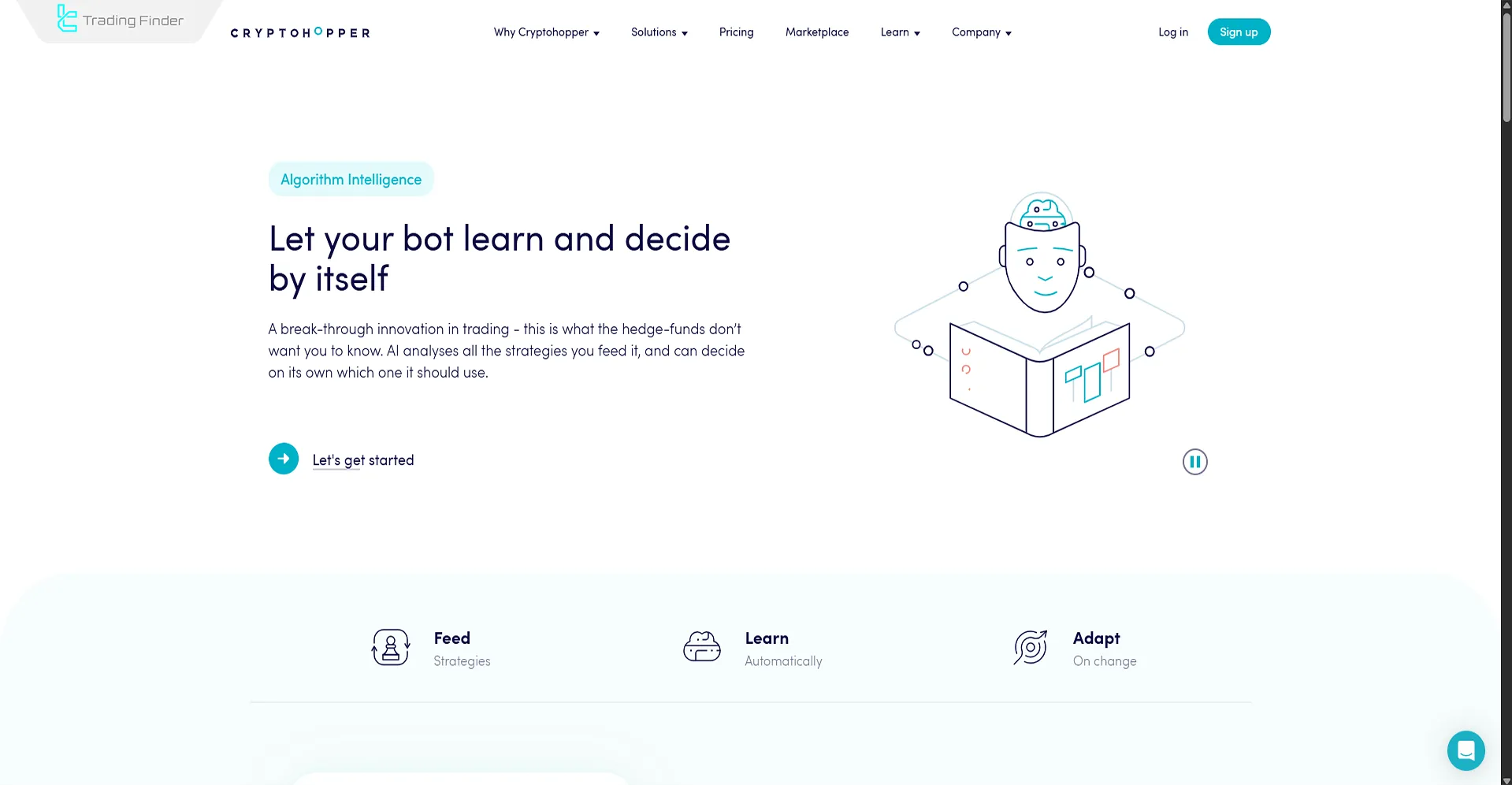 CryptoHopper AI trading platformu