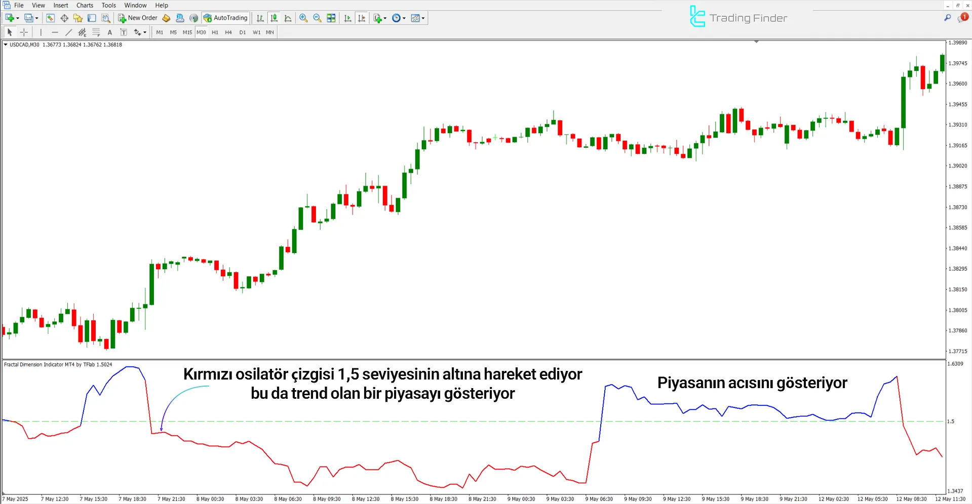 Fraktal Boyut Göstergesi’nde yükseliş davranışı