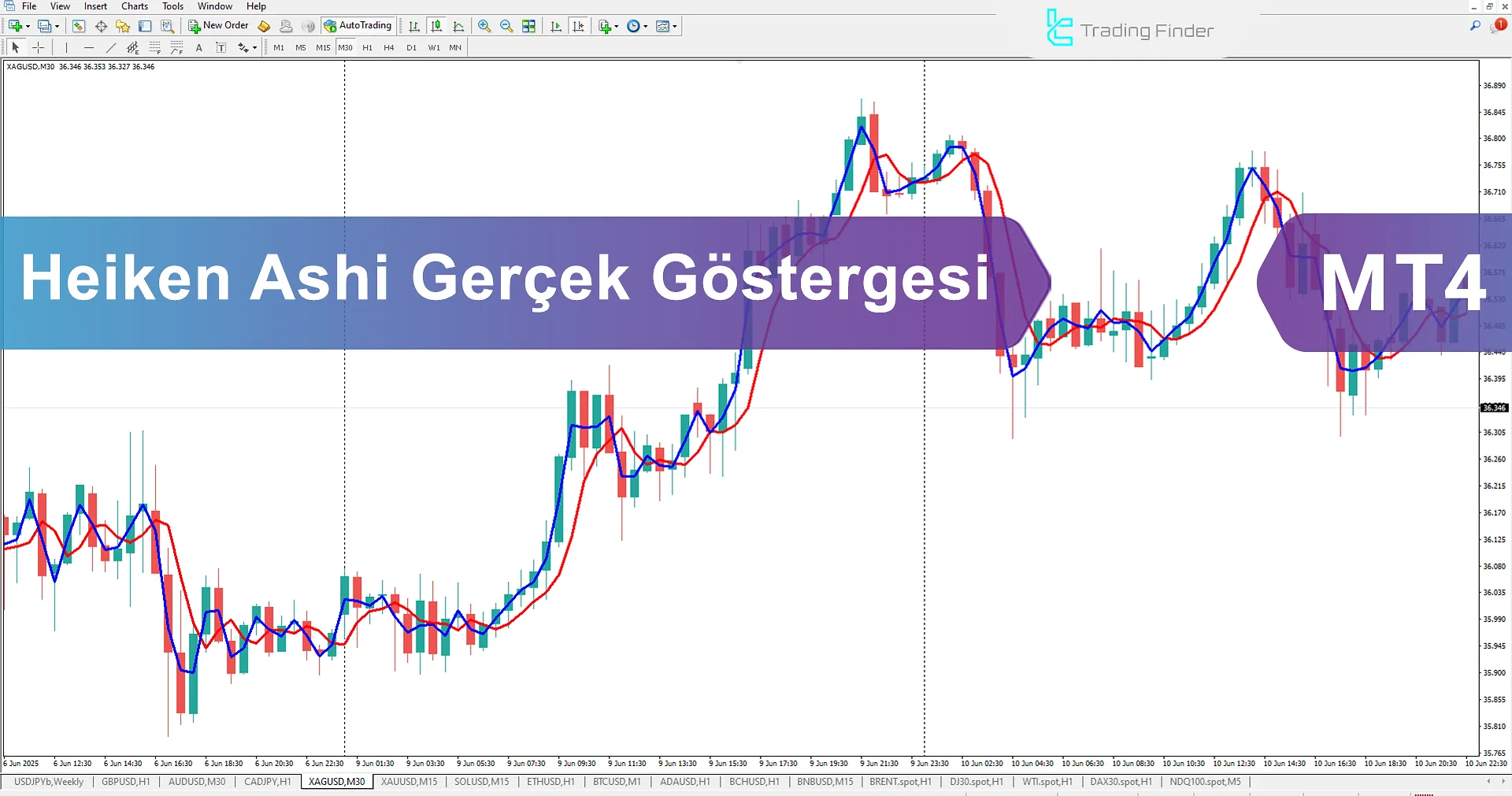 Heiken Ashi Real Göstergesi MetaTrader 4 İndir