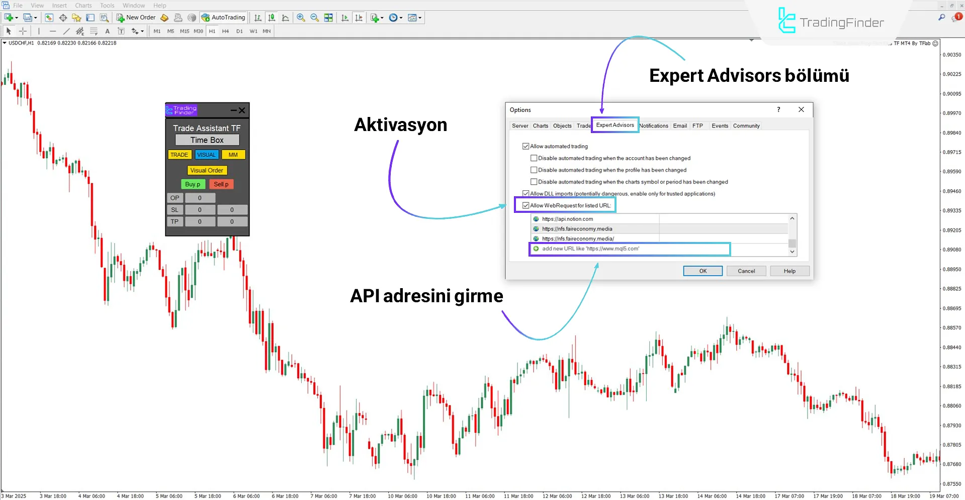 WebRequest özelliğini etkinleştirme