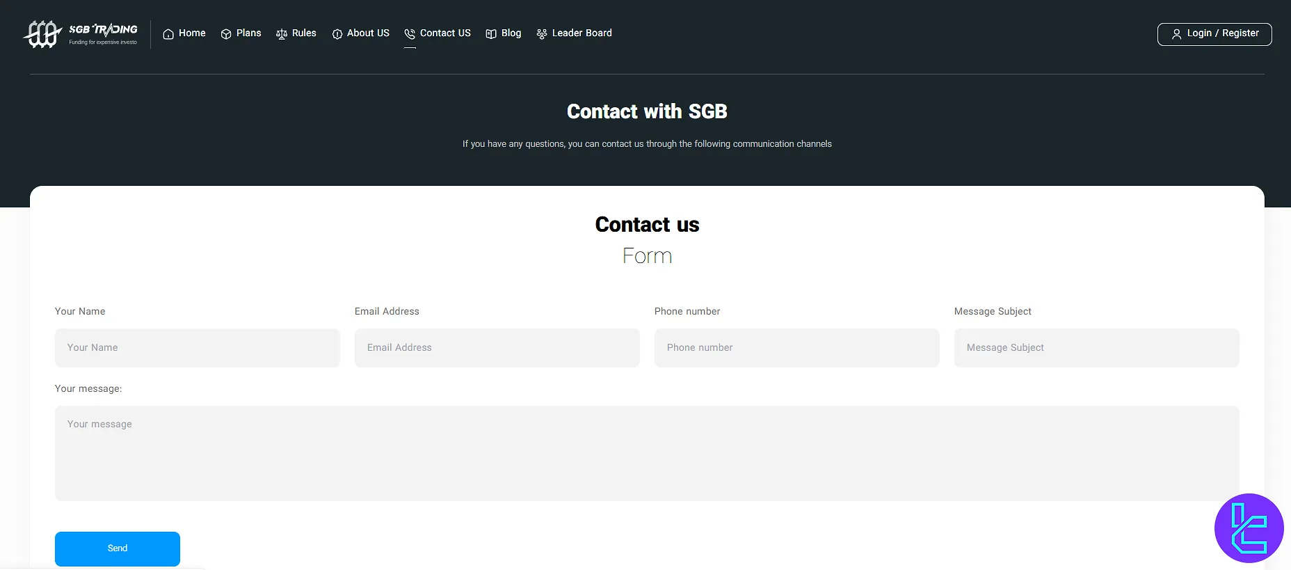 SGB Trading Bilet Sayfası