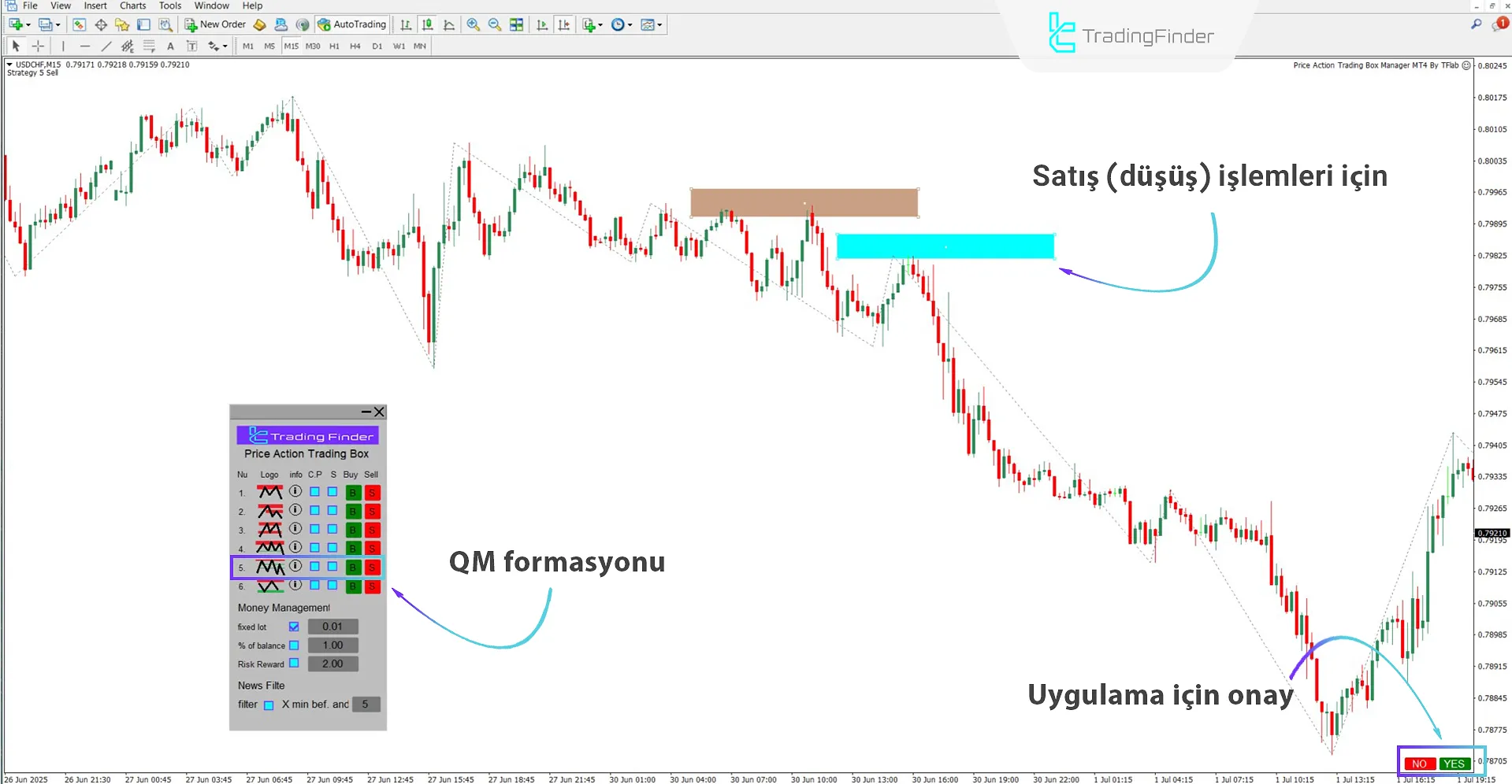 Ayı formasyonunun kullanımı