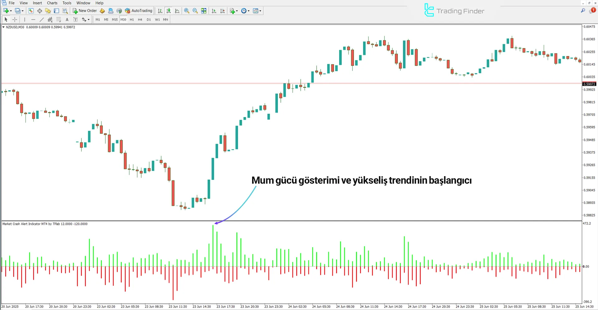 Piyasa Çöküş Alarmı Indikatörükullanılarak yükseliş gücünün analizi