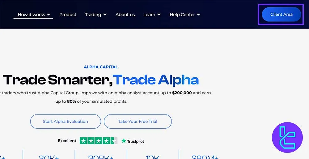 Alpha Capital Group kayıt butonu